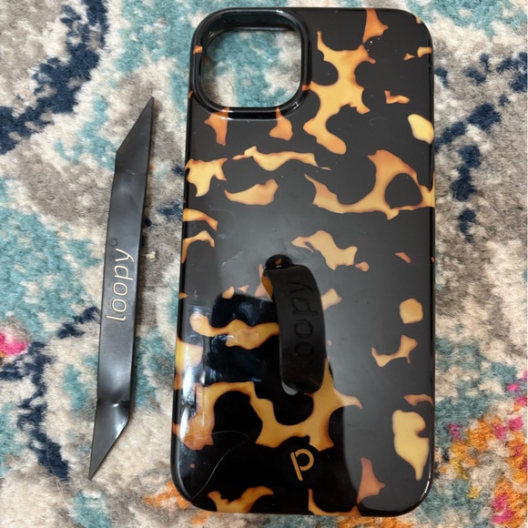 Loopy Case Black and Tan Tortoise Phone Case - Picture 1 of 1